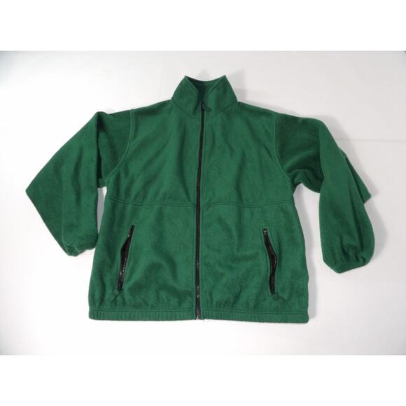 Sierra Pacific Sweatshirt Fleece Green Mens Medium Full Zip Collared Vintage 90s - Picture 1 of 11